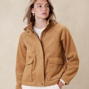 New BR Brushed Short Jacket Camel Size L